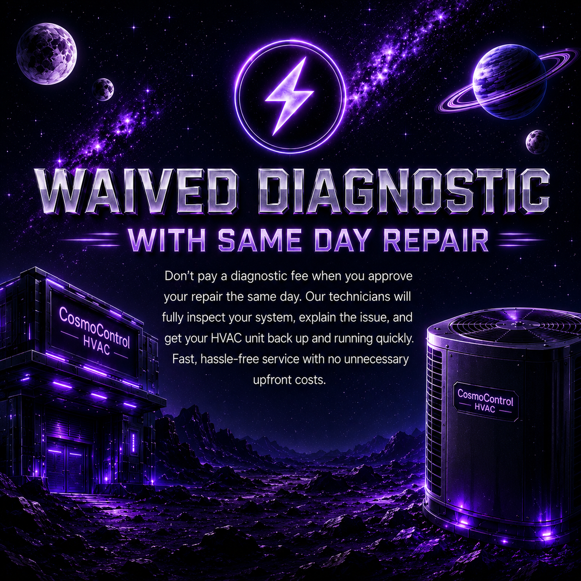 Waived Diagnostic with Same Day Repair